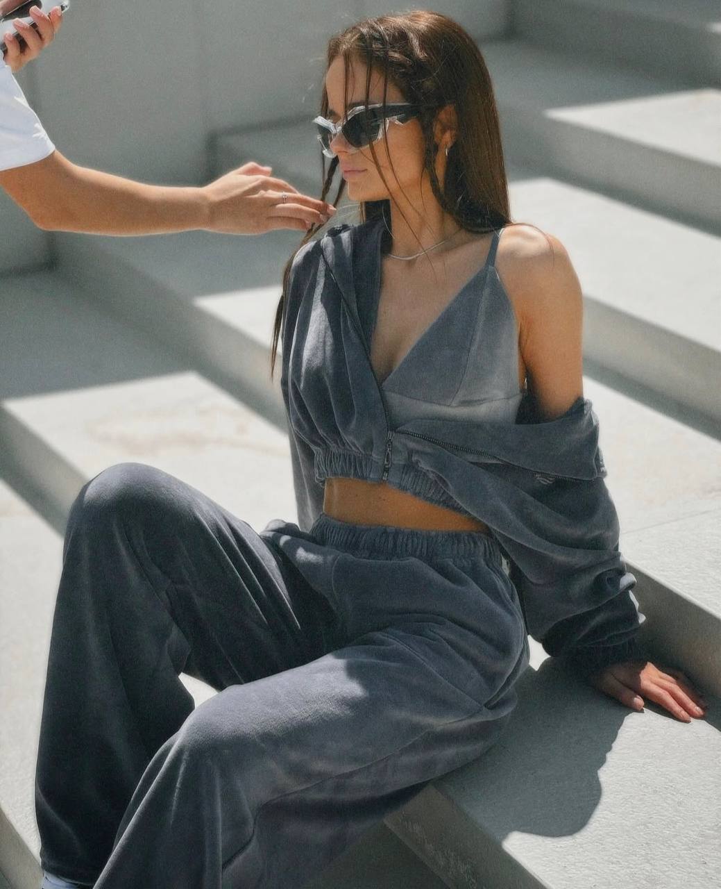 Traje de terciopelo de tres piezas