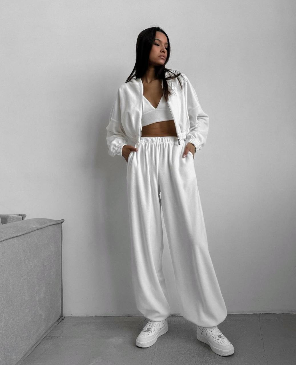 Traje de terciopelo de tres piezas