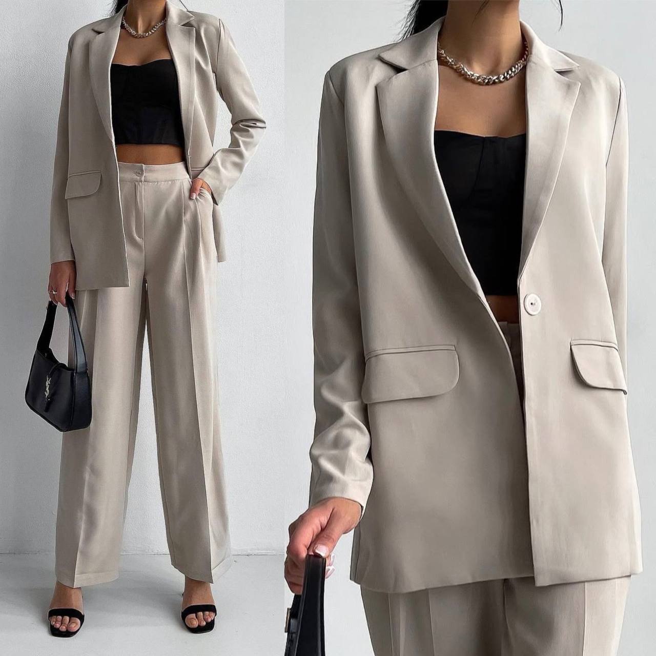 El traje clásico con pantalones anchos