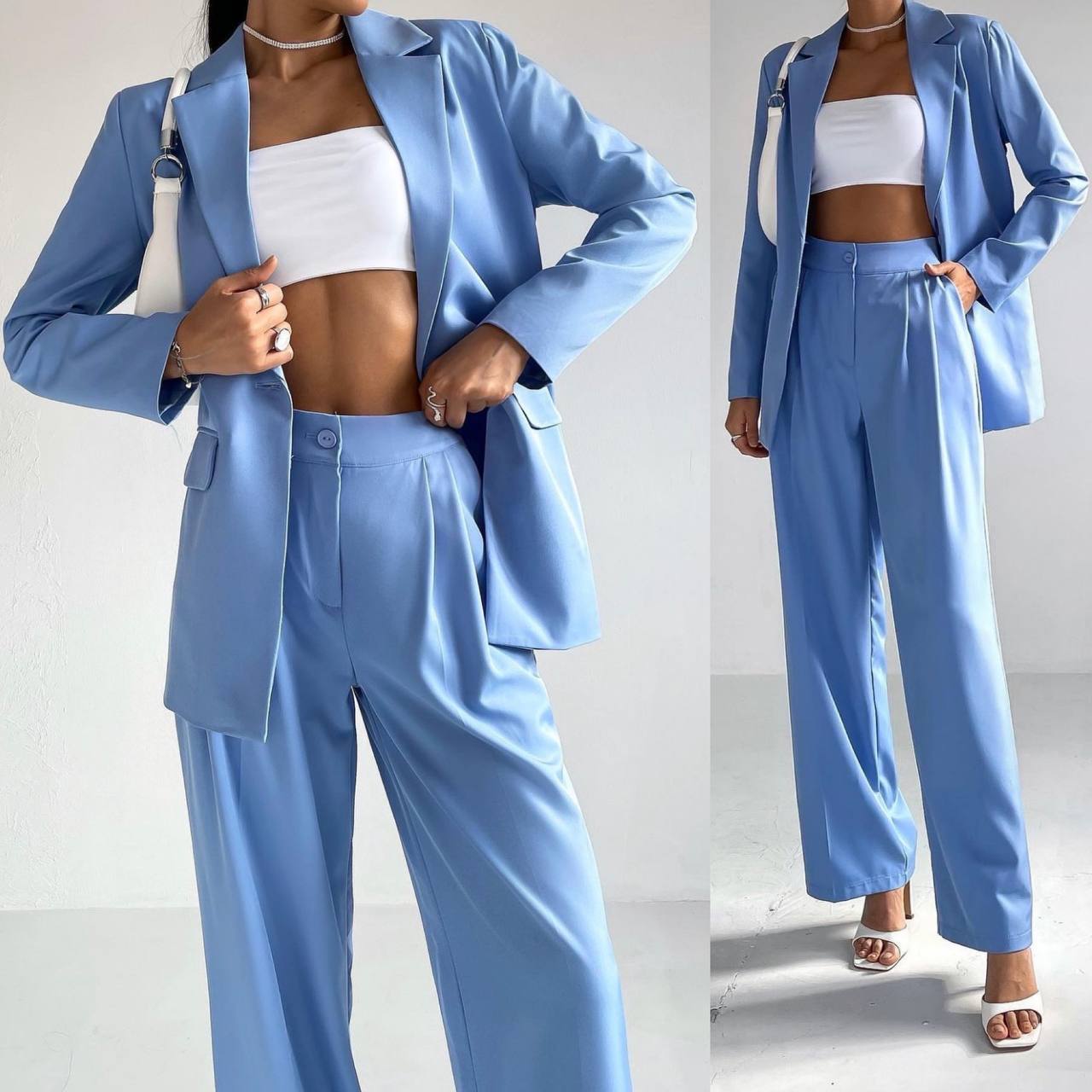 El traje clásico con pantalones anchos