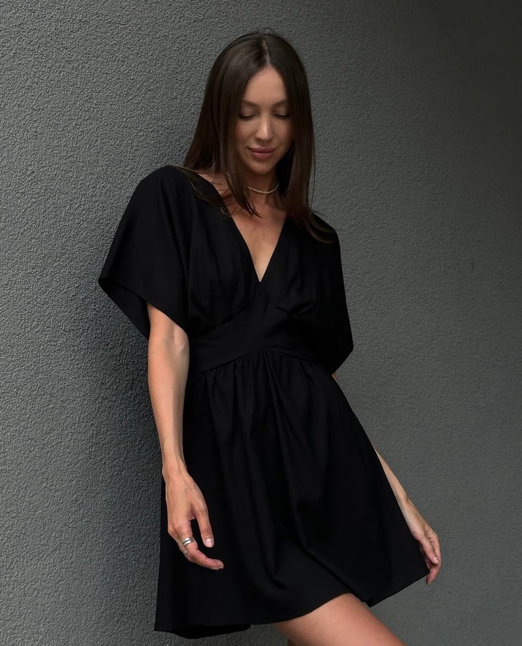 Vestido con espalda descubierta de lino natural
