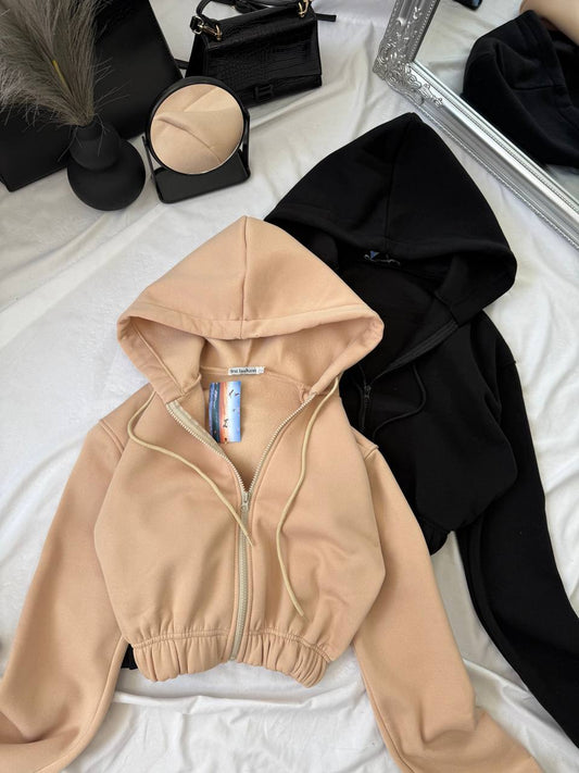 Sudadera con capucha y cremallera