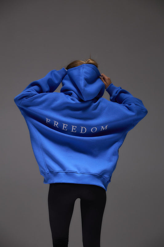 Толстовка с 3Д вышивкой «FREEDOM», Оверсайз