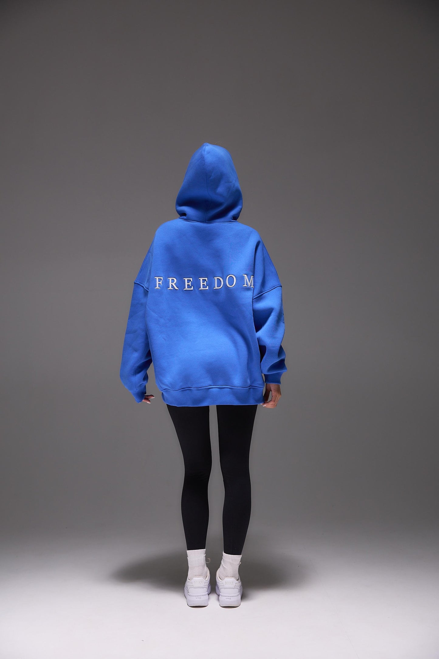Толстовка с 3Д вышивкой «FREEDOM», Оверсайз