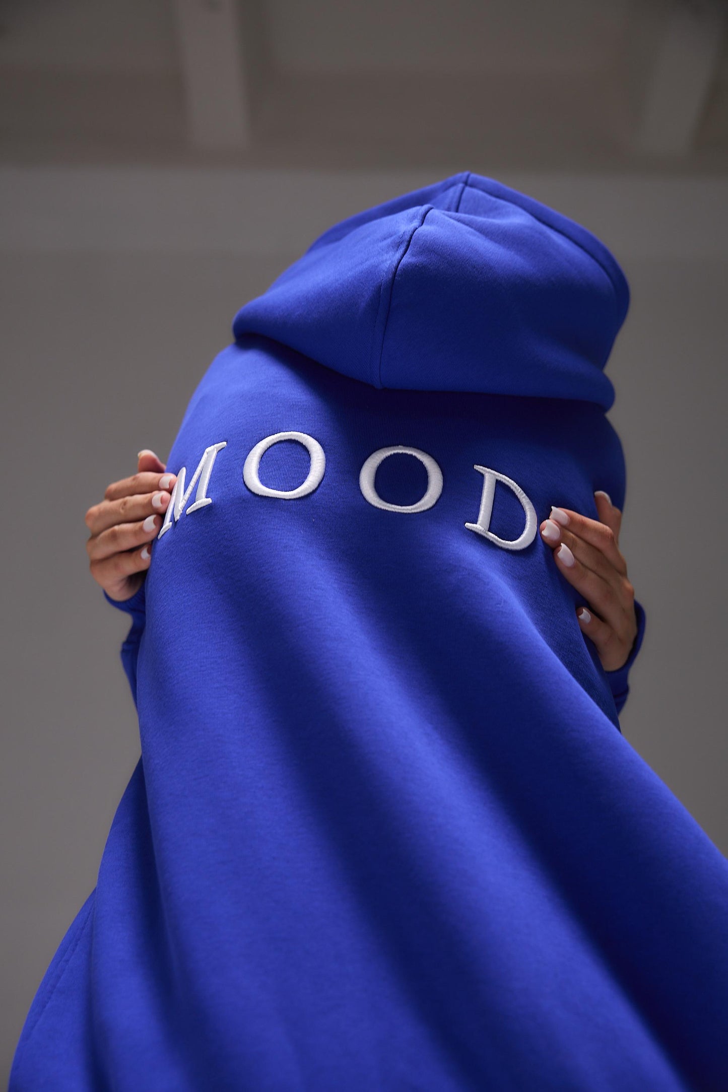 Толстовка с 3Д вышивкой «MOOD», Оверсайз