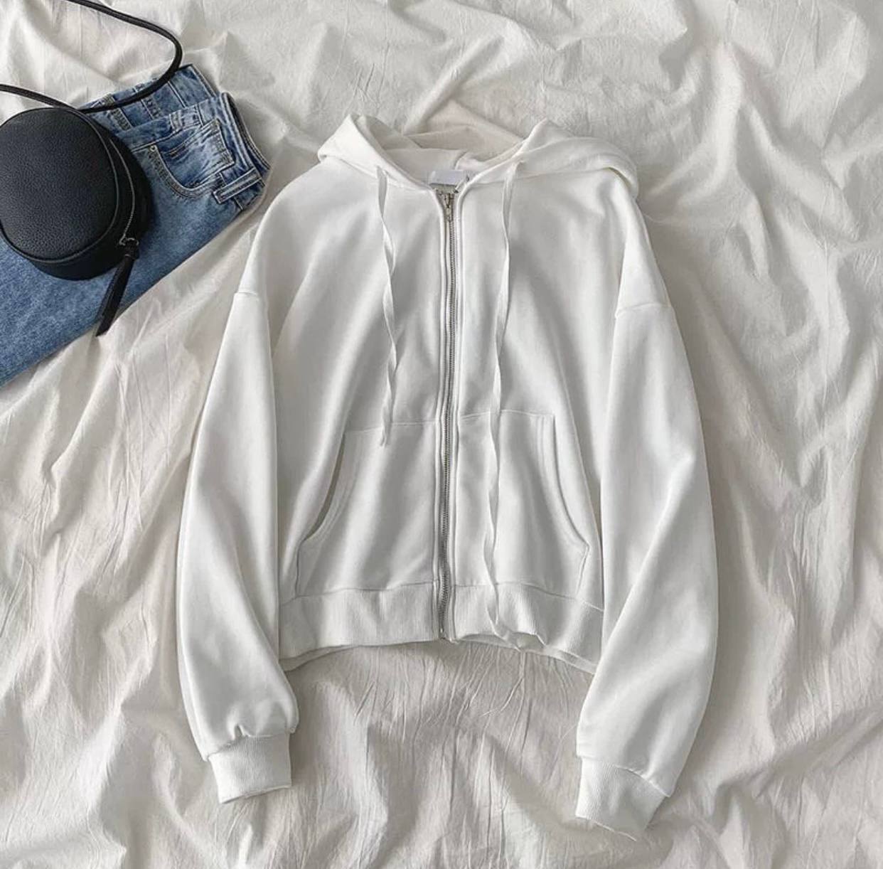 Sudadera corta con capucha