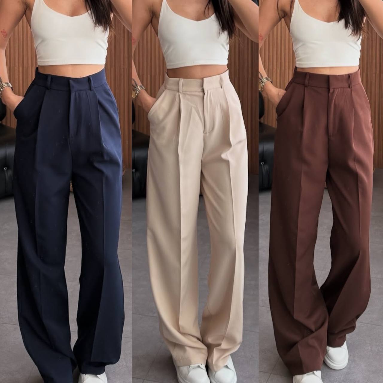 Pantalones clásicos rectos