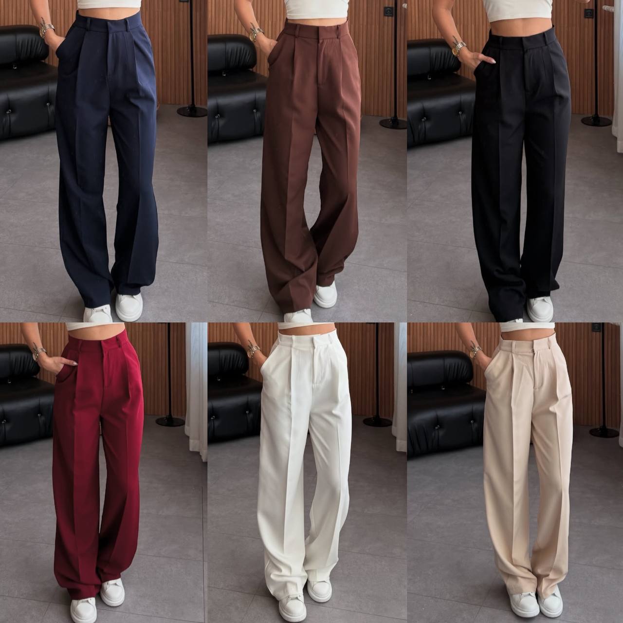 Pantalones clásicos rectos