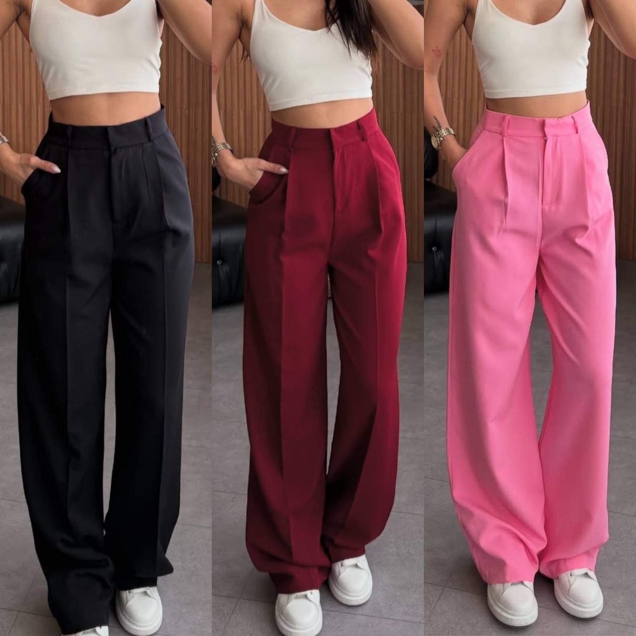 Pantalones clásicos rectos