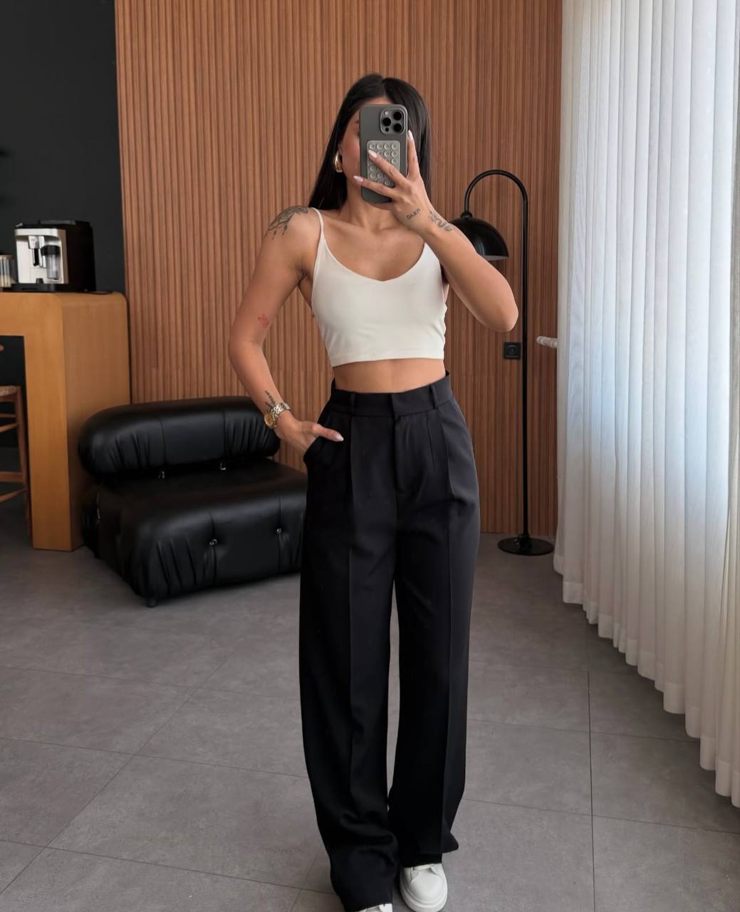 Pantalones clásicos rectos