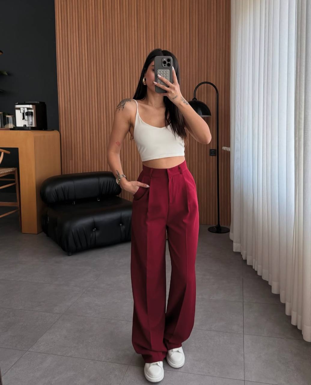 Pantalones clásicos rectos