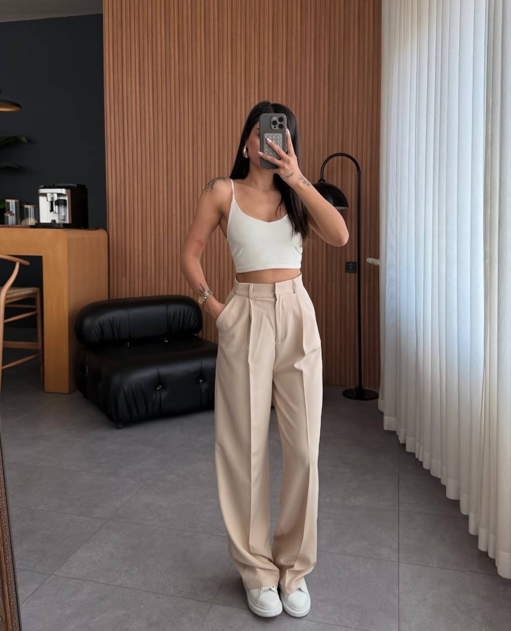 Pantalones clásicos rectos