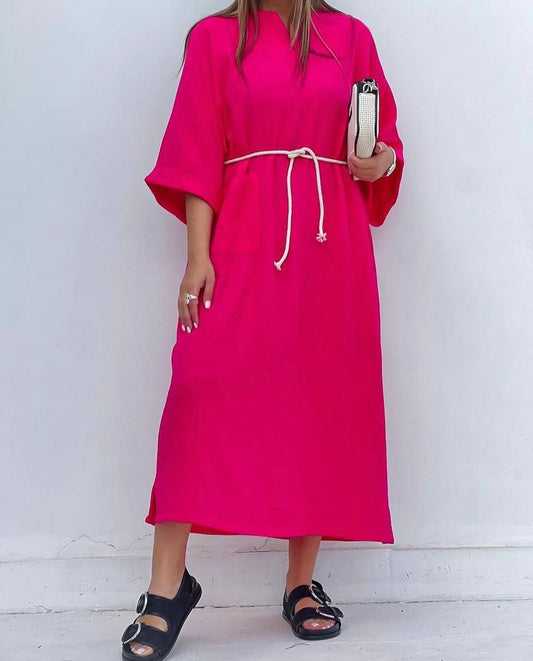 Vestido oversize con cuerda
