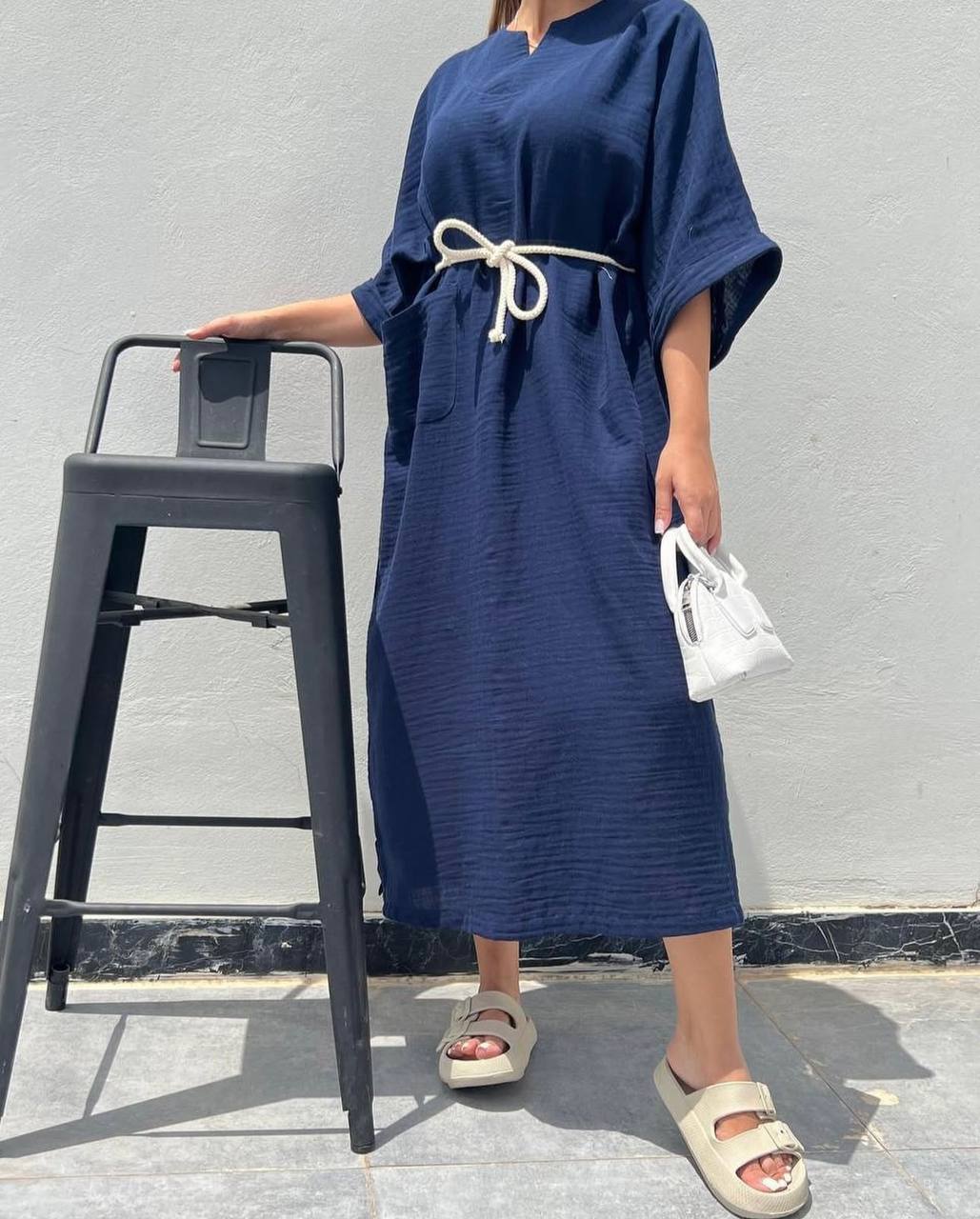 Vestido oversize con cuerda