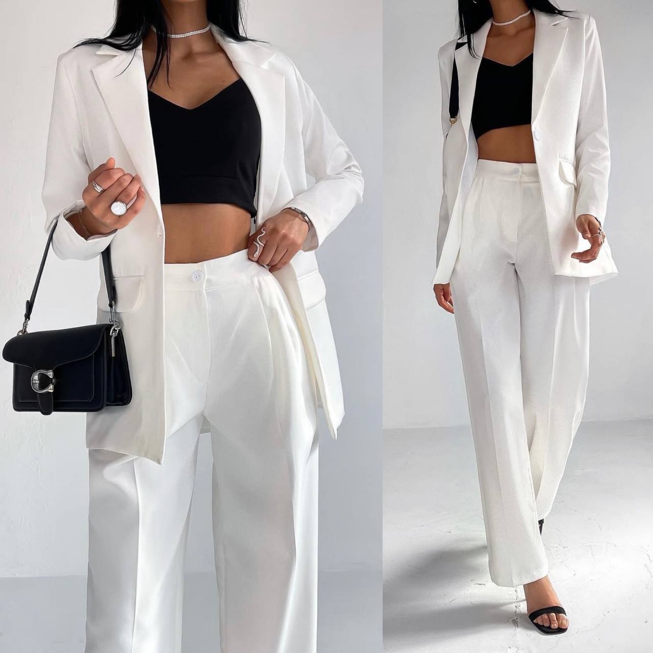 El traje clásico con pantalones anchos