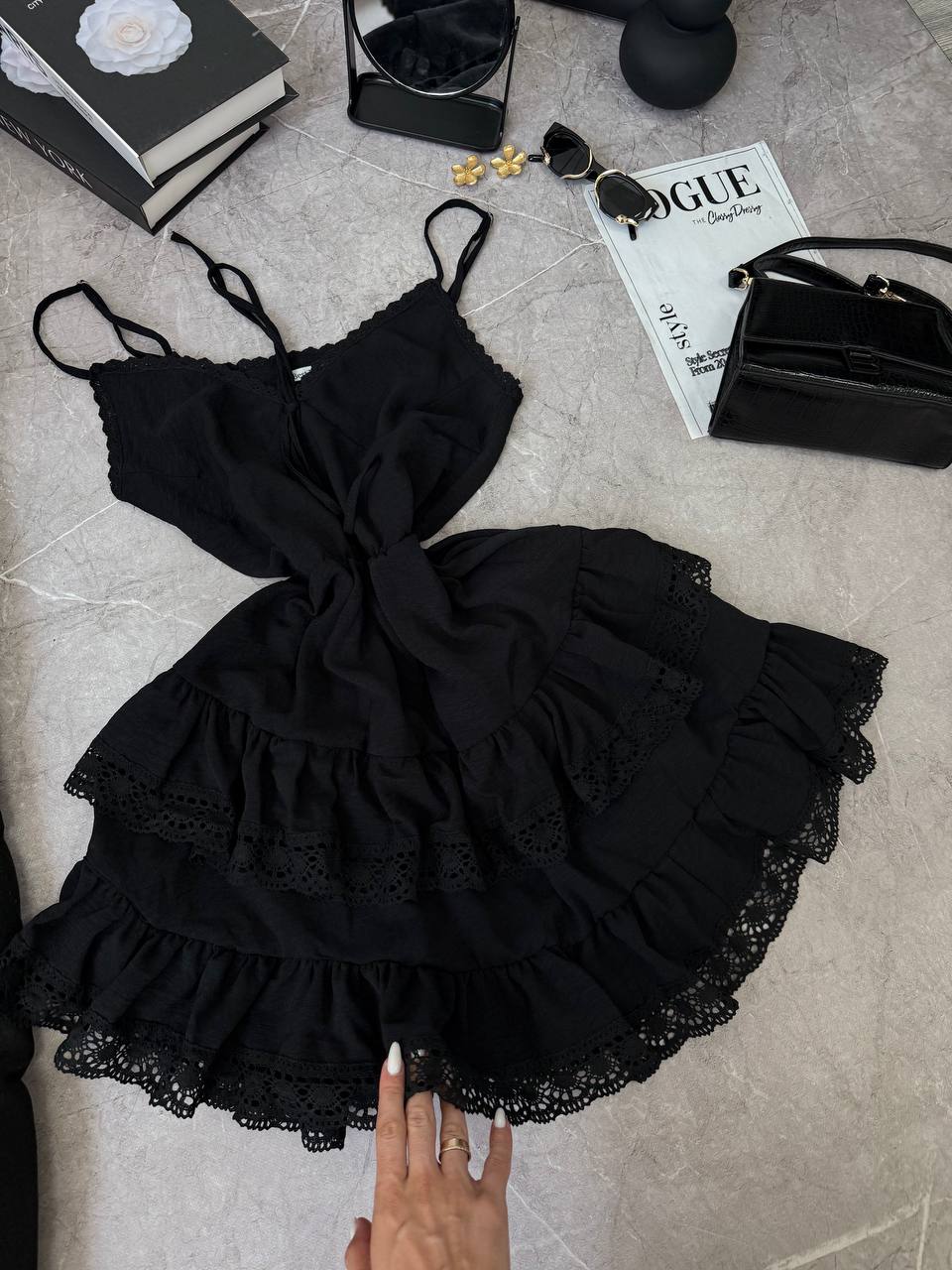 Un vestido ligero con encaje