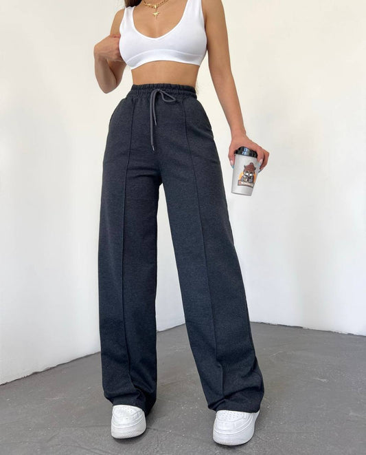 Pantalones deportivos básicos con costuras dobles